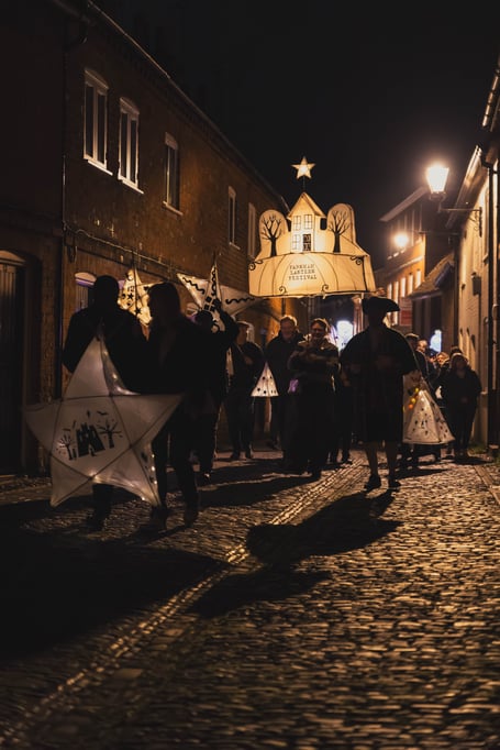 Walking to St Andrew's at Farnham's First Lantern Festival 2024 [Copyright Seamus Flanagan]-20
